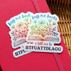 STFUATTDLAGG Spicy Smut Aufkleber, Bücherwurm Aufkleber, Buch-Liebhaber-Geschenk, Bücherwurm Merch, Kindle Aufkleber, Smut Reader, Leseliebhaber Geschenk E-Reader