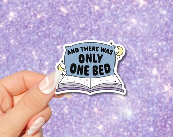 Only One Bed Book Trope Sticker, Bookish Merch Stickers, Book Lovers Gift, Kindle Sticker, Smut Reader, Reading Lover Gift E-Reader