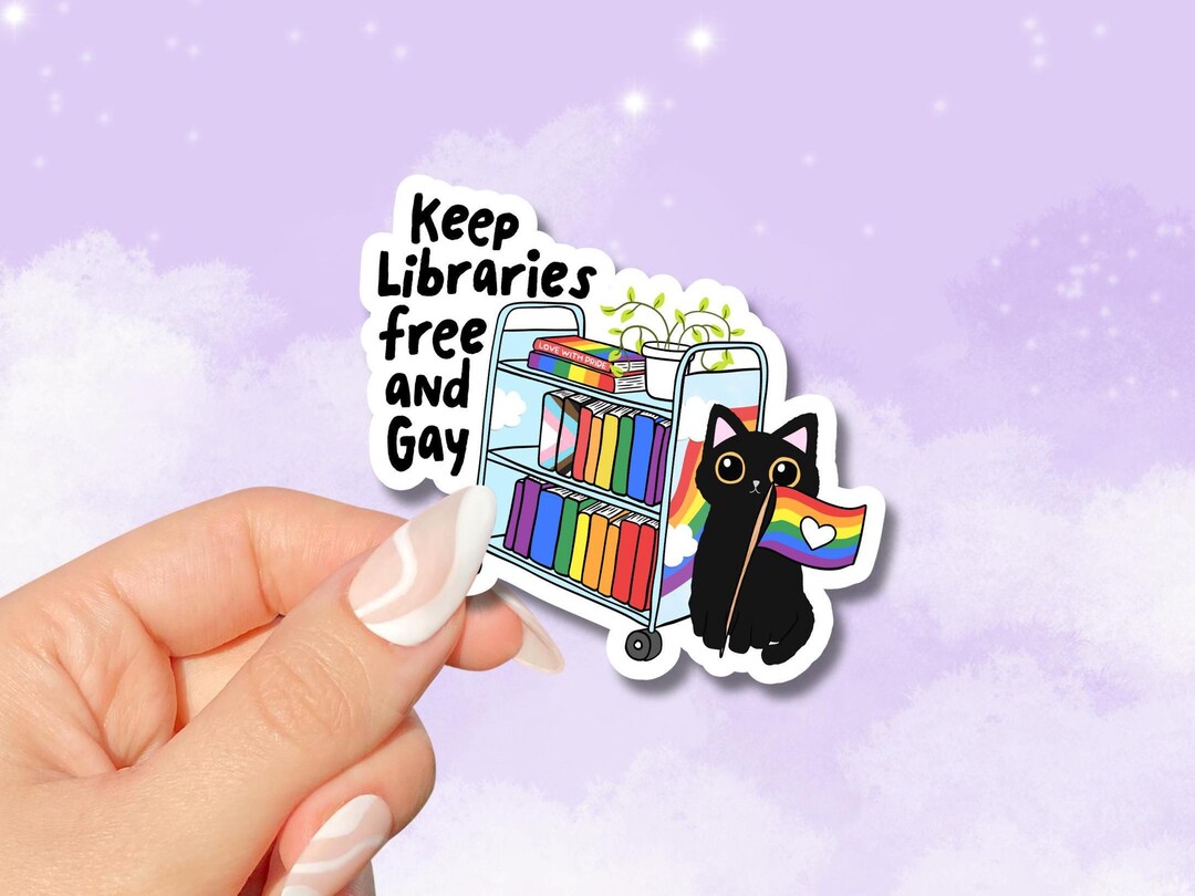 LGBTQ Bookish Library Sticker, Pride Stickers for Book Lovers Gift ...