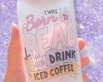 Vaso de cerveza de vidrio de 16 oz con tapa y pajita de Libbey, regalo para amantes de los libros, para ella, para amantes de los libros