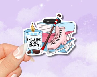 Smells Like Hockey Romance Sticker, Bookish Sticker Merch, Book Lovers Gift, Kindle Sticker, Smut Reader, Reading Lover Gift E-Reader