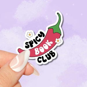 Spicy Book Club Pepper Sticker, Spicy Bookish Stickers, Book Lovers Gift, Bookish Merch Kindle Sticker, Romance Lover Gift E-Reader