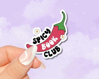 Spicy Book Club Pepper Sticker, Spicy Bookish Stickers, Book Lovers Gift, Bookish Merch Kindle Sticker, Romance Lover Gift E-Reader