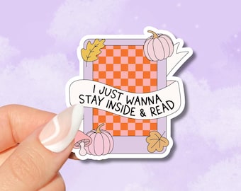 Fall Autumn Kindle Sticker, Bookish Stickers, Book Lovers Gift, Bookish Merch, Kindle Sticker, Smut Reader, Reading Lover Gift E-Reader