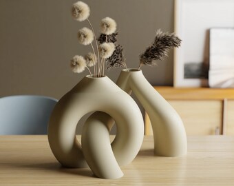 Vase Modern Interlocking Style Plant Elegant und doch abstrakt