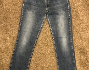 Vintage Levi's 524 Too Superlow Boot Cut Jeans Damen Low Rise Größe 13 M Blau