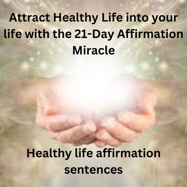 Attract Healthy Life into your life with the 21-Day Affirmation Miracle. meditation, necklace, accessories, game, smart watches, bag, wallet