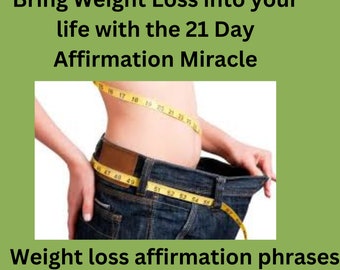 Bring Weight Loss into your life with the 21 Day Affirmation Miracle. meditation, lose weight, accessories, vintage, diary, smart watch