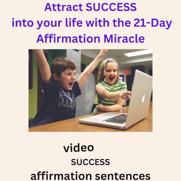 Attract SUCCESS into your life with the 21-Day Affirmation Miracle. meditation, e book, smart watch, accessories, diary, bag,wallet, vintage