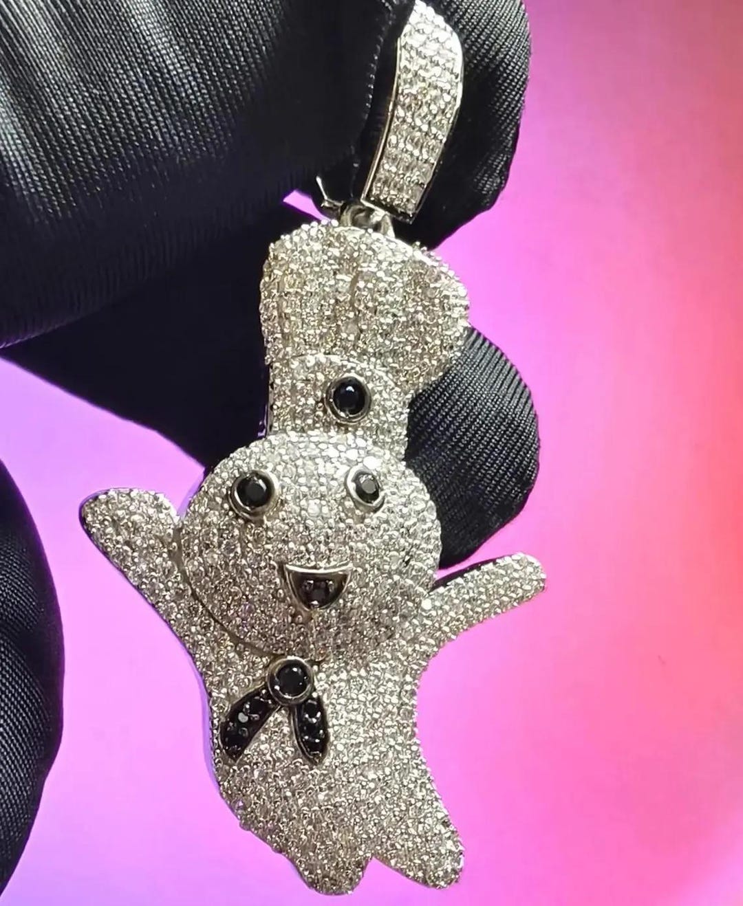 Doughboy Pendant Diamond Doughboy Pendant 4.00ct Round Lab-created ...
