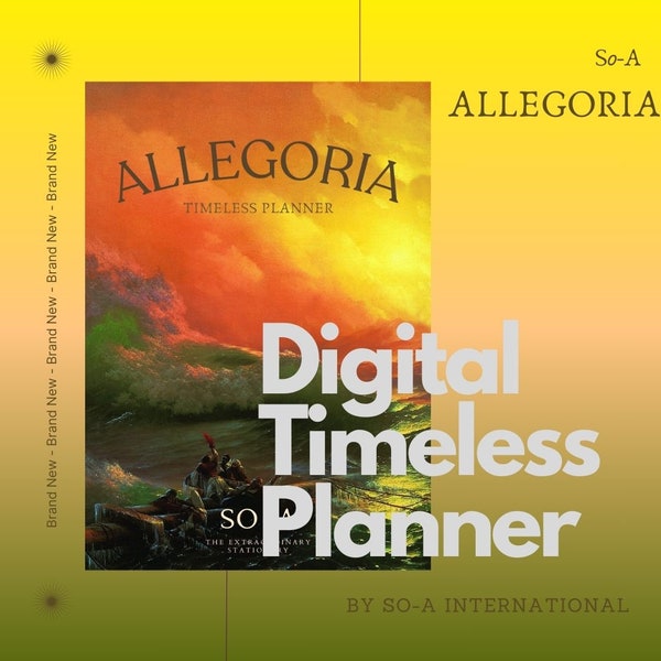 Elegant Digital Timeless Planner - Monthly & Weekly organization, Allegoria