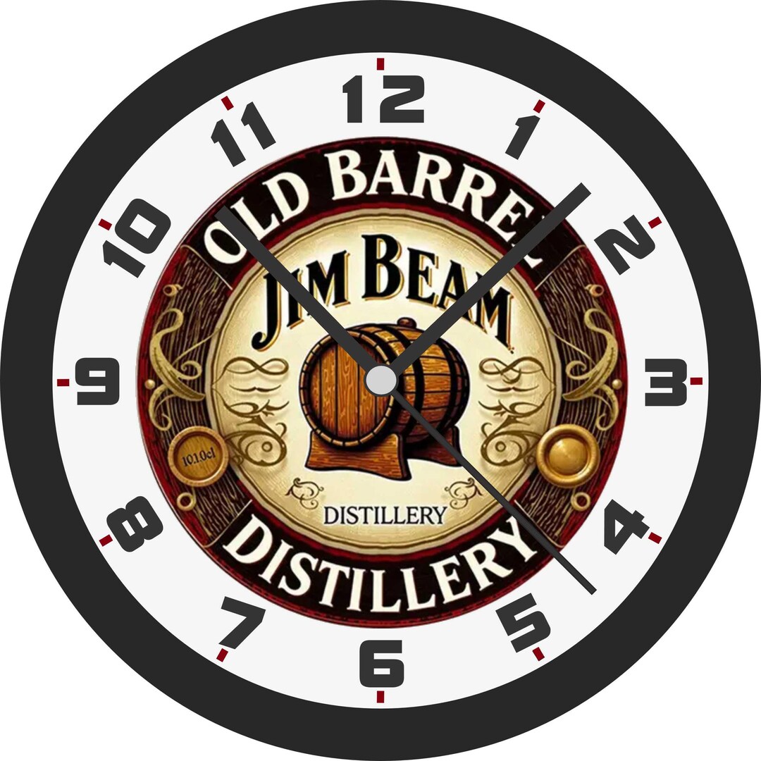 Distillery Clock Jim Beam Old Barrel Distillery Sign Wall Clock - Etsy