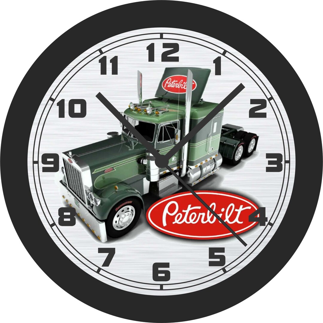 Peterbilt Clock Truck Clock Red LED Digital Clock For Peterbilt Trucks - Chrome Bezel ...
