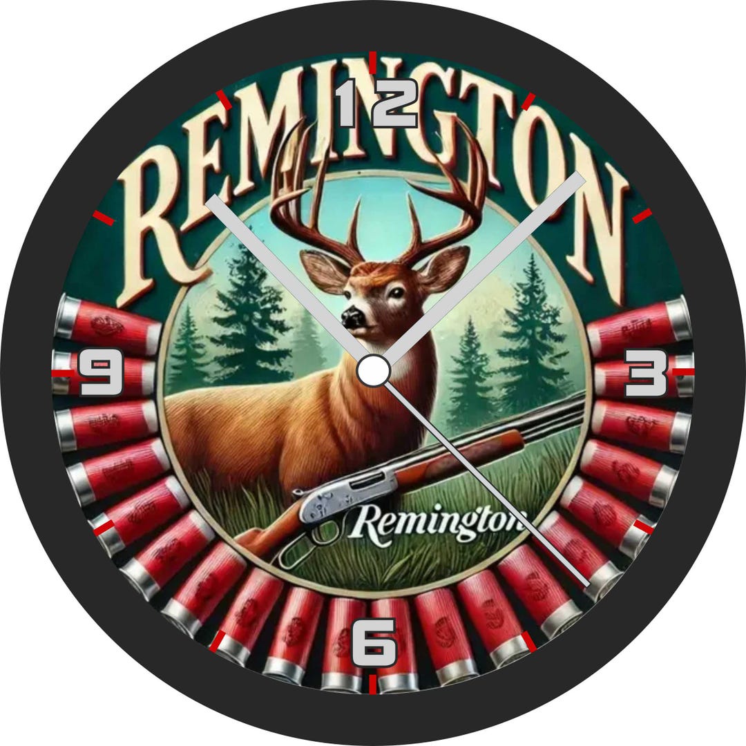 Remington Firearms Sign Wall Clock
