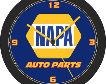 Vintage Wall Clock Sign NAPA Brakes Auto Parts Shop Decor
