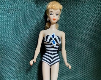 Vintage originele blonde paardenstaart Barbie-pop begin jaren zestig