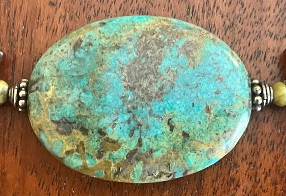Vintage Barse Turquoise and Browntone Chunky Styl… - image 9