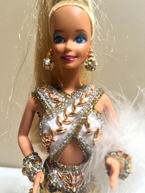 Bob Mackie Gold Barbie #5405, 1st Edition Mattel 1990 - Etsy