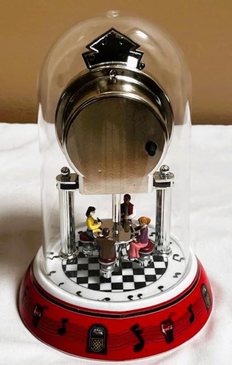 Coca Cola Domed Clock With Rotating Diner and Couples 2002 - Etsy