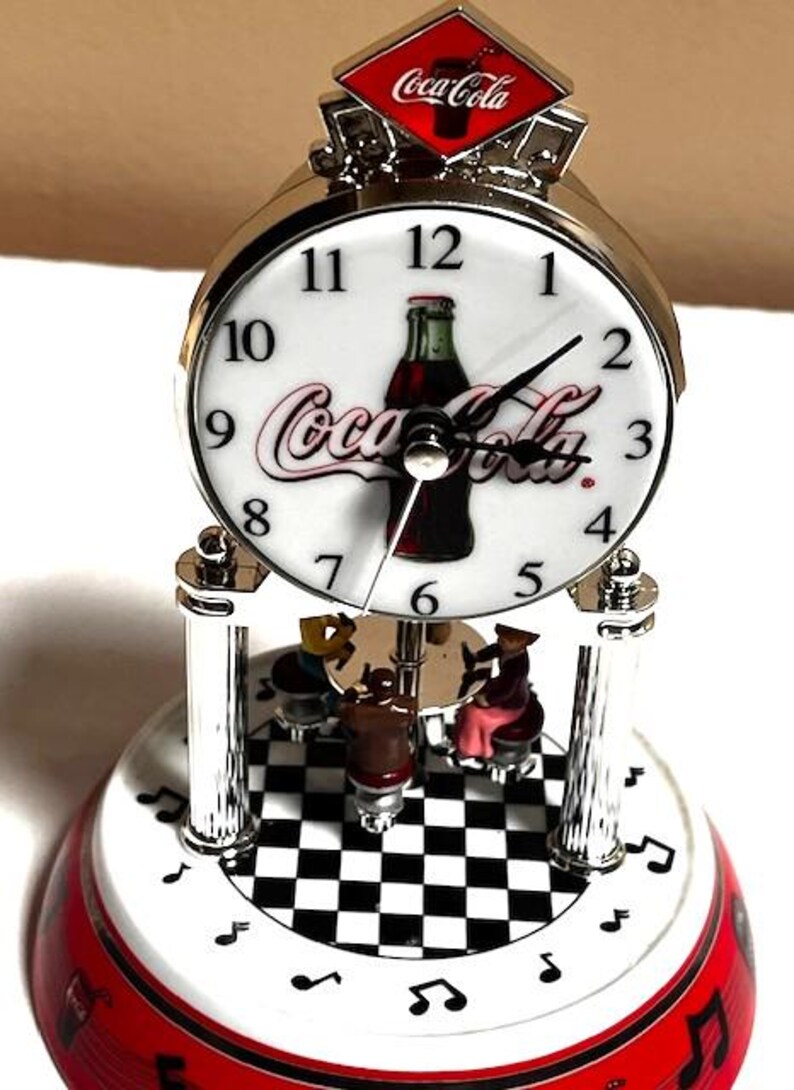 Coca Cola Domed Clock With Rotating Diner and Couples 2002 - Etsy