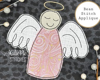 Angel Quick Stitch Bean Stitch Applique Machine Embroidery Design Archangel Cherub
