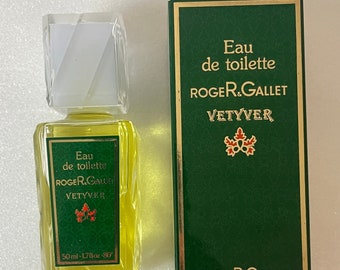 Eau de Toilette in original VETIVER Roger et Gallet bottle 50 ml full collection