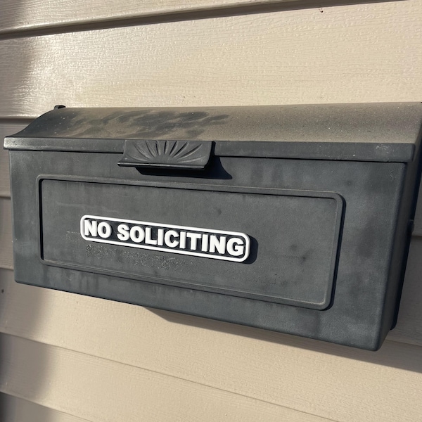Placa magnética de Proibida a Solicitação para caixa de correio, porta, área externa da casa