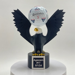 Golf Eagle Trophy (customize Lettering Available) - Etsy