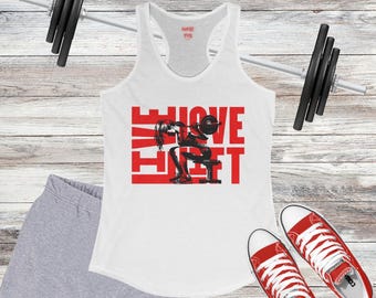 Débardeur fitness femme dos nageur Live Love Lift