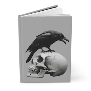 Raven Skull Hardcover Journal Matte