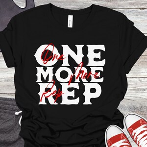One More Rep Workout Weightlifting Jersey Short Sleeve Tee