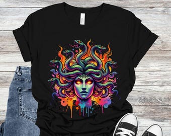 Camiseta de manga corta Flaming Medusa Unisex Jersey