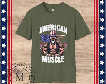 American Muscle Workout Gym Softstyle T-Shirt