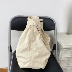 Canvas Bag for Women and Men Minimalist Tote Bag All-Purpose Bag Eco-Friendly Shoulder Bag Simple Bag zdjęcie 10