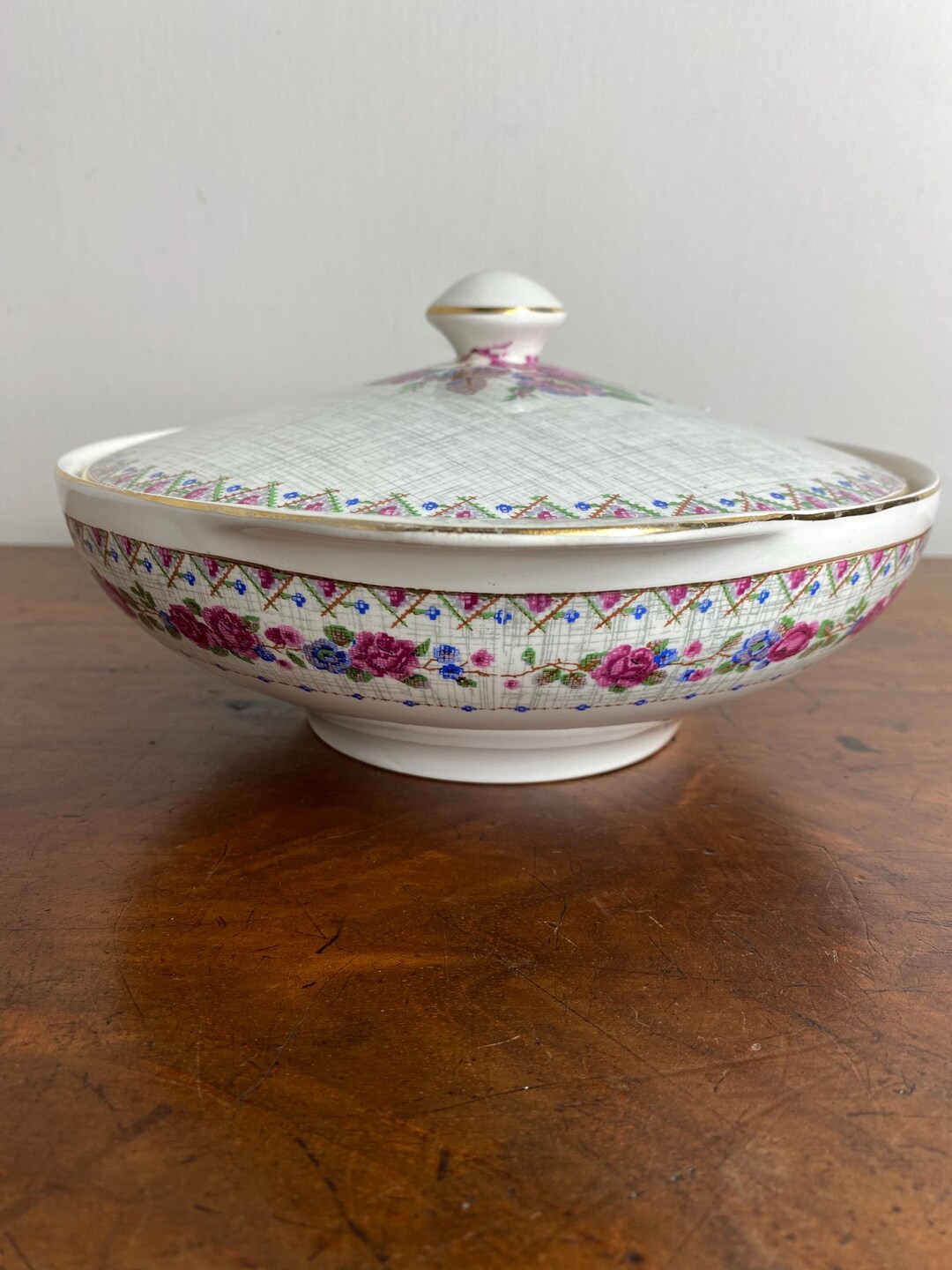 Vintage J&G Meakin Pottery Floral Lidded Serving Dish - Etsy