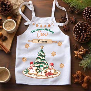 Personalized Christmas Baking Crew, Santas Cookie Baking Crew, Holiday Baking Apron, Santas Baking Team, Elf Cookie Crew, Family Baking Crew