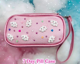 Personalized Cloud Pill Box: Weekly Medicine Organizer