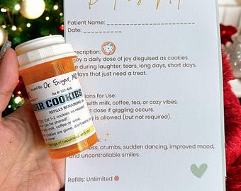 Prescription Cookie™ Bottle – Funny Novelty Gift, Emergency Treat, Stocking Stuffer | Creative Jess Co.™