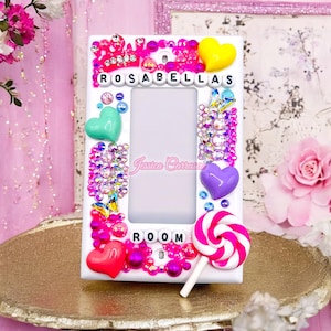 Personalized Light Switch Cover: Sparkly Nursery Decor