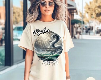 Leviathan Comfort Colors Tee: Psalm 104 Christian Shirt