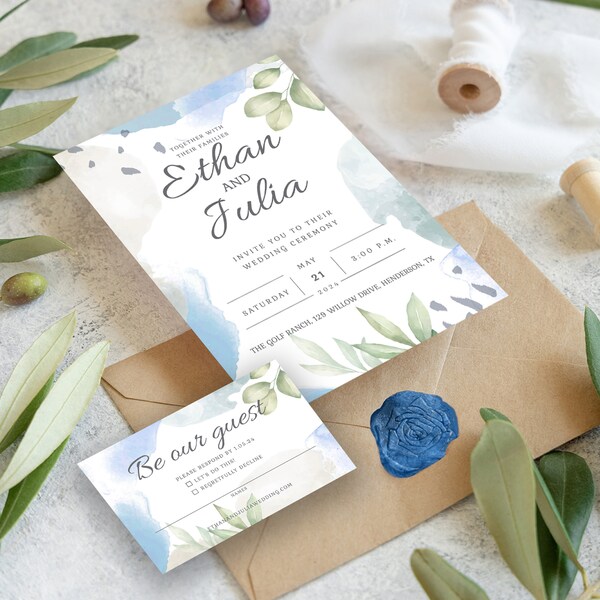 Wedding Invitation Save the Date Package - Etsy