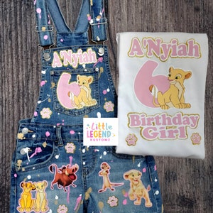 Custom Girls kids character birthday denim outfit Toddler (Any theme)