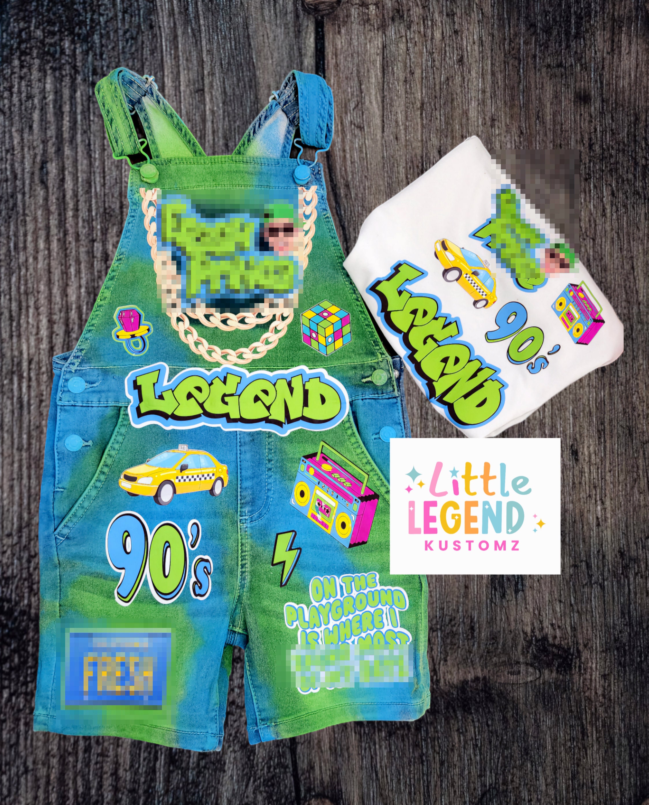 Fresh Prince 90's Airbrush Overalls Airbrush Overalls