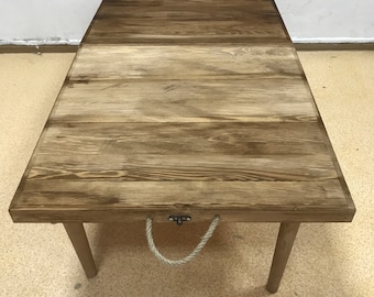 Tavolo in legno (22x43ınc)h: tavolo boho da 13 pollici, tavolo in legno, tavolo basso pieghevole, tavolo basso, tavolo da picnic boho, grande tavolo da giardino