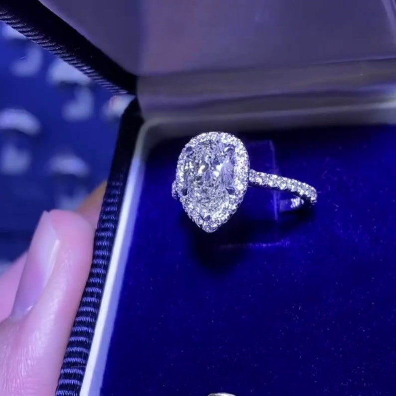 Olivia Diamant Ring, Diamant Ring für Frauen, Vintage Diamant Ring, Verlobungsring, Handgemachter Ring für Frauen Bild 2