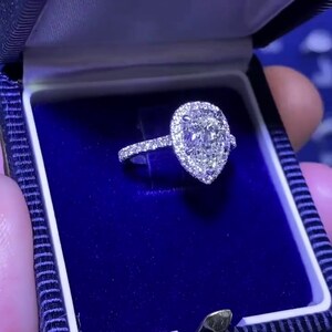 Olivia Diamant Ring, Diamant Ring für Frauen, Vintage Diamant Ring, Verlobungsring, Handgemachter Ring für Frauen Bild 6
