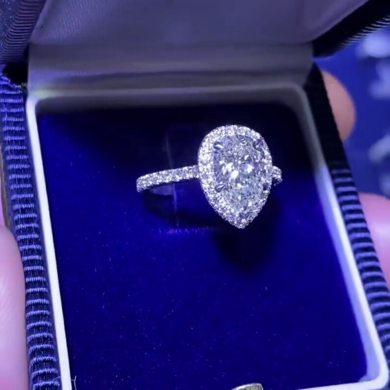 Olivia Diamant Ring, Diamant Ring für Frauen, Vintage Diamant Ring, Verlobungsring, Handgemachter Ring für Frauen Bild 5