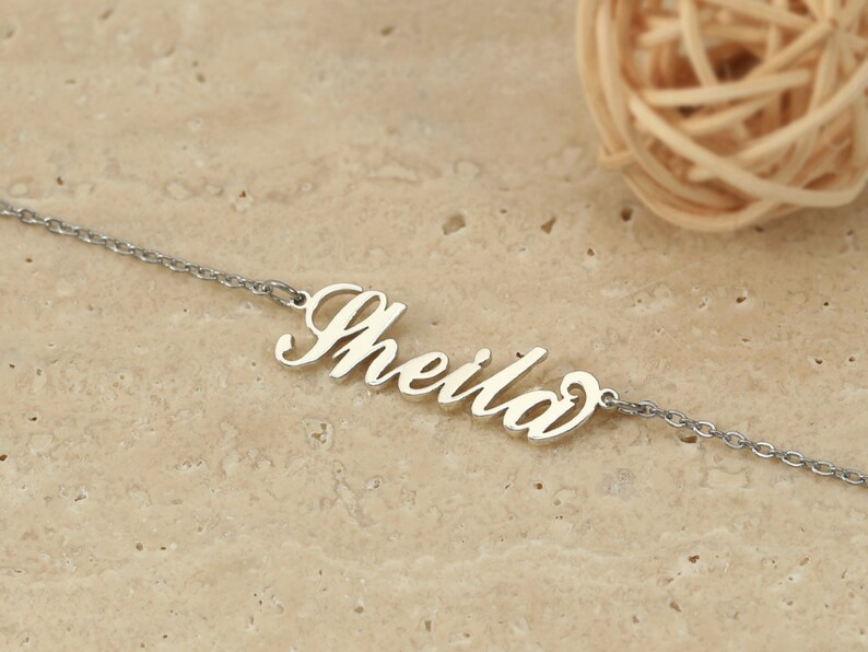 Personalized Name Necklaces, Custom Nameplate Necklace, Script Name Necklace, Mothers Day Gift, Gift for Her, Birthday Gift, Bridesmaid Gift