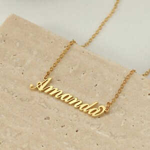 Personalized Name Necklaces, Custom Nameplate Necklace, Script Name Necklace, Mothers Day Gift, Gift for Her, Birthday Gift, Bridesmaid Gift