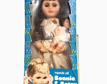 Vintage Bonnie and Betsy Musical Lullaby Melody Doll Set